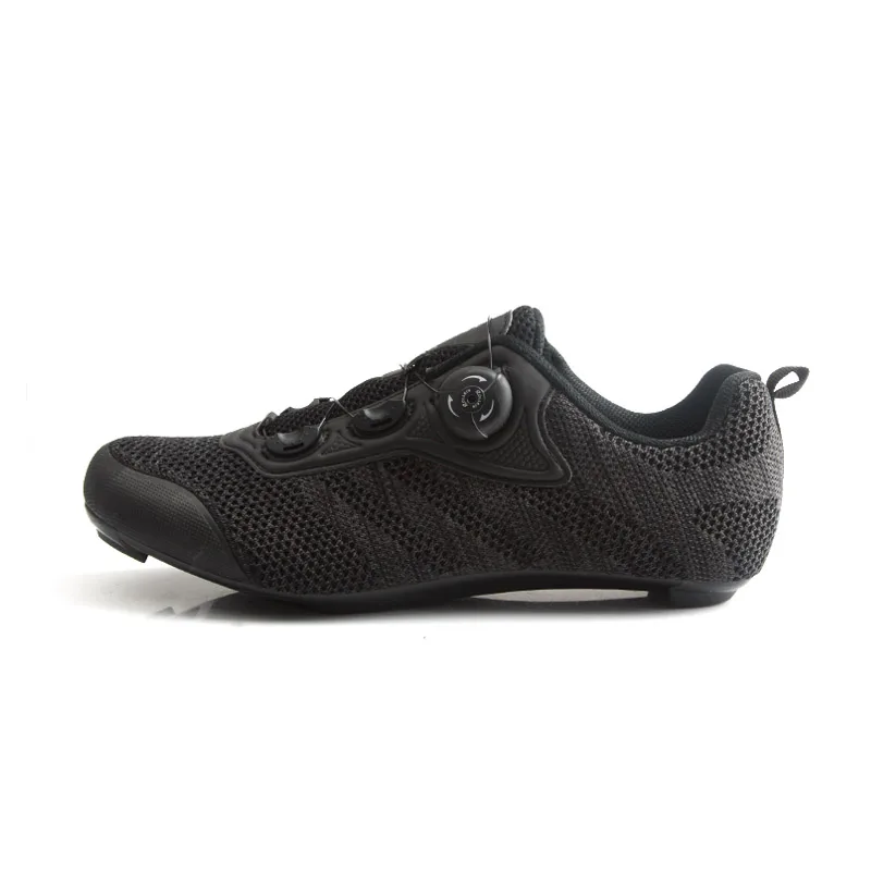 Close-up of the breathable Flyknit upper on SQ-TB1812 cycling shoes